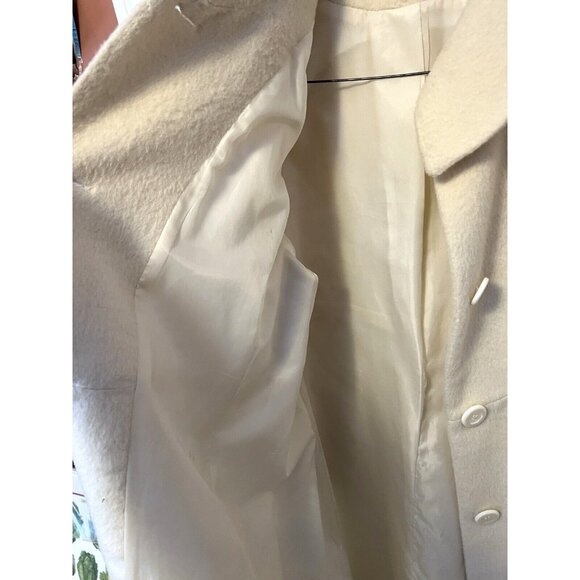 Harve Benard Cream Wool Coat - Picture 12 of 14